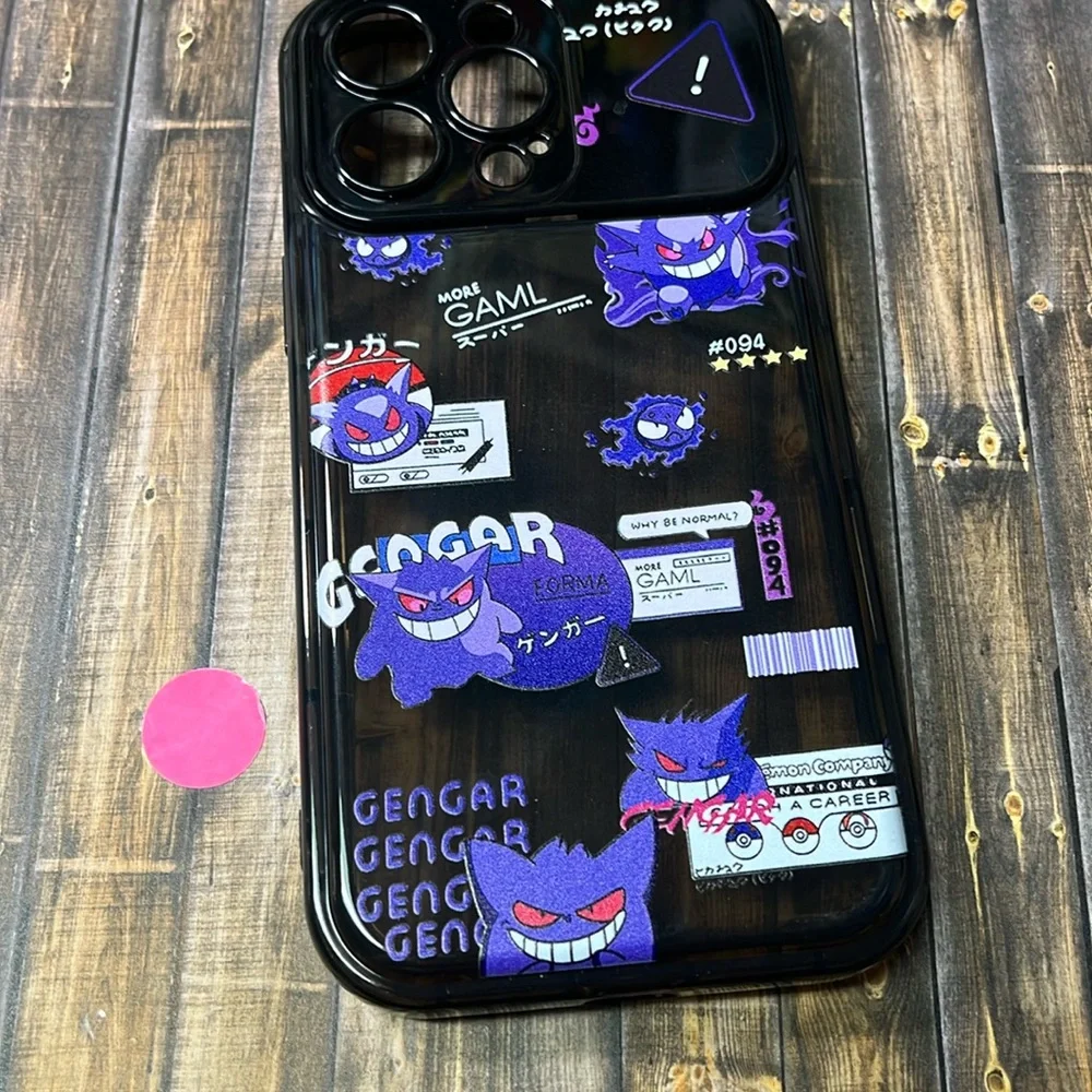 5for$10 Pokemon Gengar Dark Pokemon IPhone 14 Pro Max Phone Case Black Tint NWT